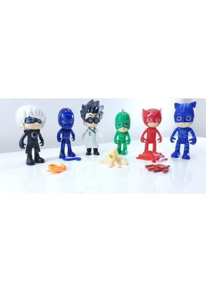 Pijamaskeliler Pjmasks Figür Oyuncakları 10 Lu Set