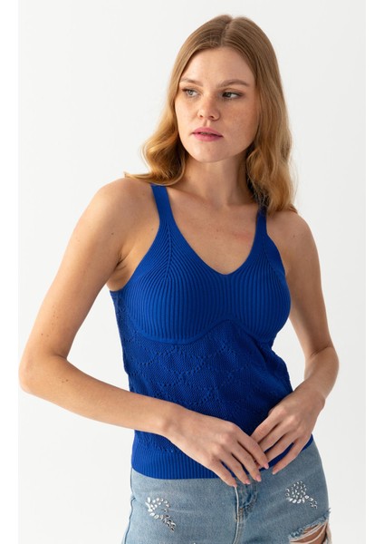 Halter Yaka Delikli Triko Atlet Kadın Atlet 171810