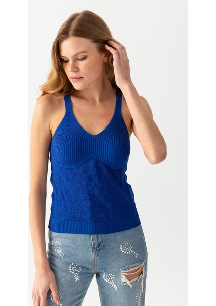 Halter Yaka Delikli Triko Atlet Kadın Atlet 171810