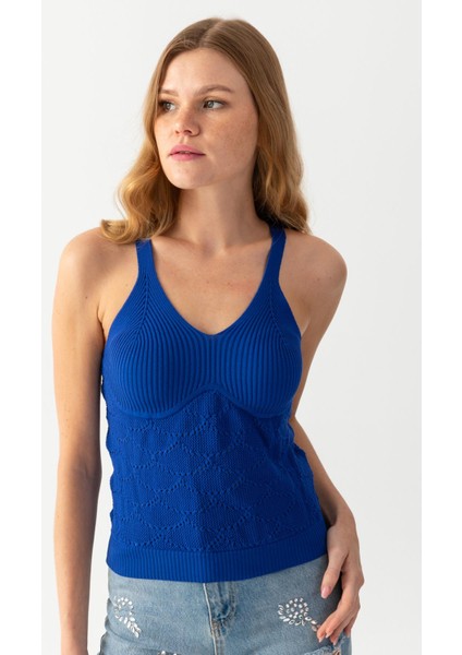 Halter Yaka Delikli Triko Atlet Kadın Atlet 171810