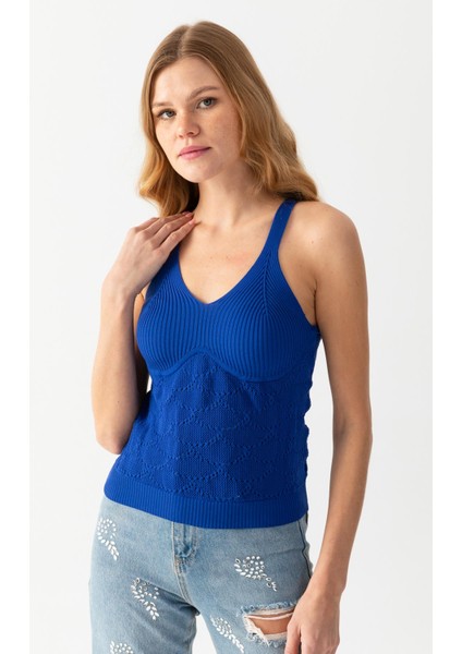 Halter Yaka Delikli Triko Atlet Kadın Atlet 171810