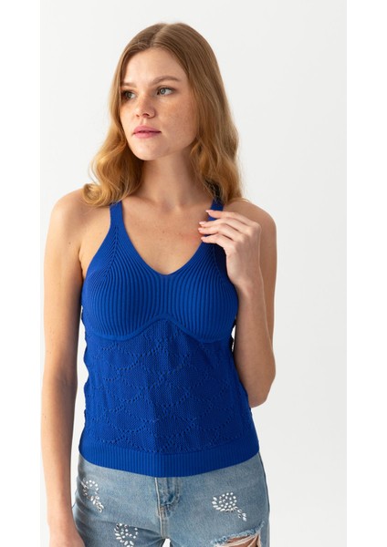 Halter Yaka Delikli Triko Atlet Kadın Atlet 171810