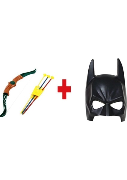Ok Yay Vantuz Fırlatan Oyuncak Seti ve Batman Maskesi