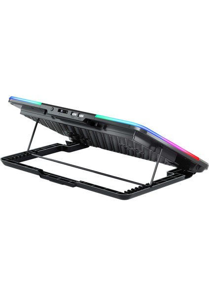 Gaming M60 Laptop Soğutucu , Notebook Stand,10 Rgb Işık Kontrolü, 15.6 -17 Inch , Hız Kontrolü , 6 Büyük Fan ,telefon Standı, 2 USB