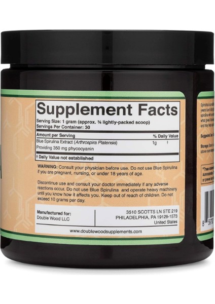 Blue Spirulina 30 gr indirimleri