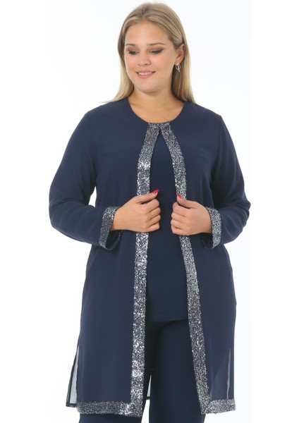 Büyük Beden 3717 Ceket+Bluz Ikili Takım fırsatları