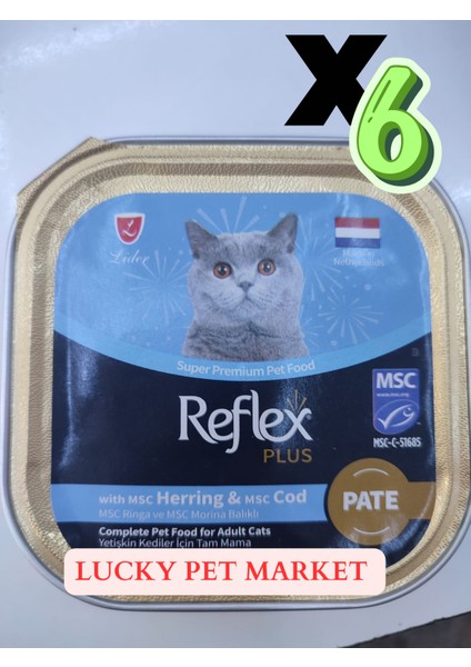 Reflex Plus Pate Somon Balıklı ve Karidesli Yaş Kedi Maması 85 gr 6 Adet