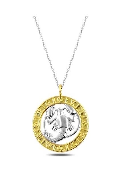 Muı Muı Gümüş Gold Yengeç Burcu Kolye