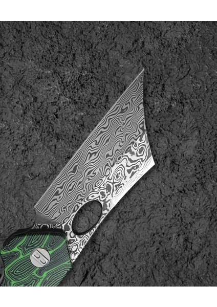 Bestech Skırmısh BL07C Şam G10 Sap Damascus Çakı
