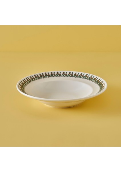 Indian Porselen Makarna Tabağı Yeşil (28 Cm)