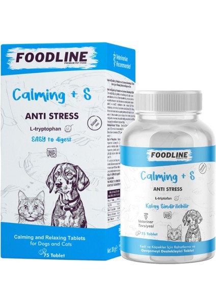 Calming +S 75 Tablet | Kedi ve Köpekler Için Rahatlama ve Gevşemeyi Destekleyici