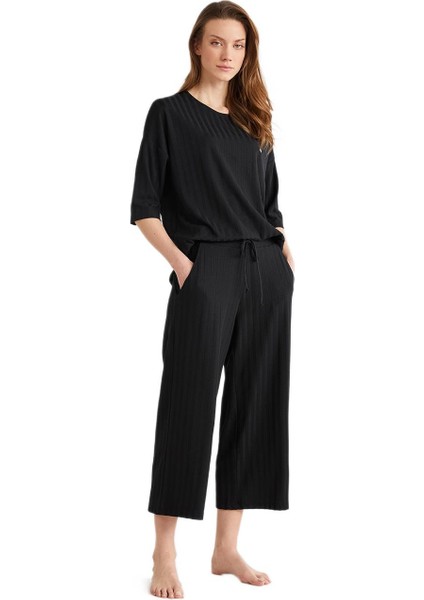 Kadın Siyah Pijama Takım 9713