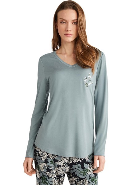 Kadın Yeşil Pijama Takım 9723 fiyatları