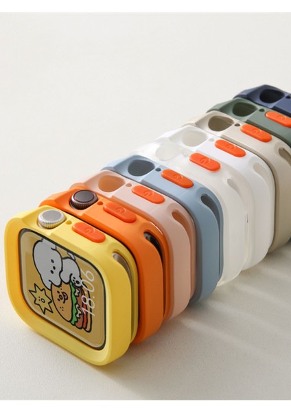 Apple Watch Uyumlu 5 6 7 8 9 44/45MM Kılıf Kasa 360 Tam Koruma Kapak