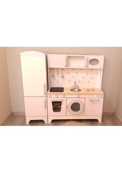 Buzdolaplı Işıklı Ahşap Oyun Mutfağı (Xxl)