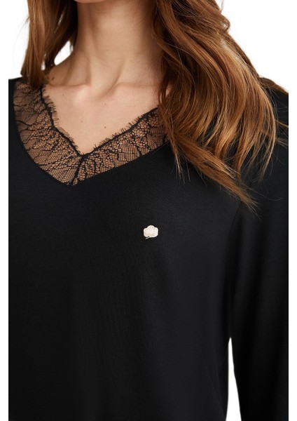 Kadın Siyah Pijama Takım 9733 fiyatları