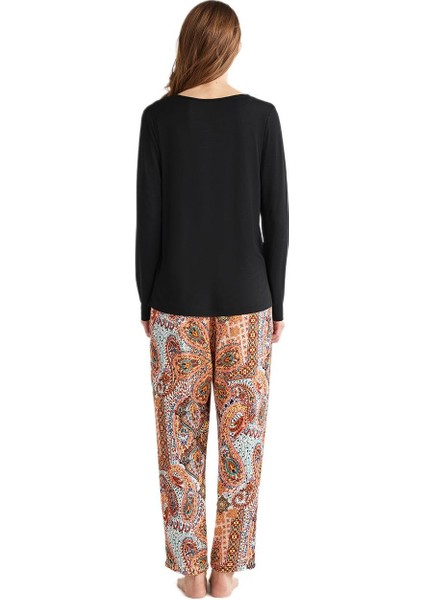 Kadın Siyah Pijama Takım 9733 modelleri