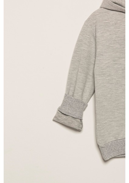 Çizgili Kapişonlu Jogger Gri Alt Üst Takım modelleri