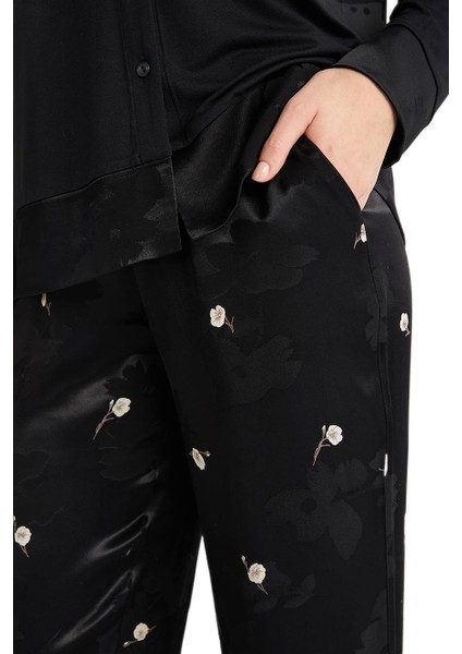 Kadın Siyah Pijama Takım 9714