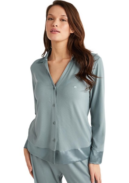 Kadın Yeşil Pijama Takım 9708