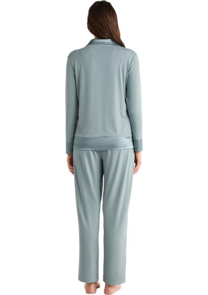 Kadın Yeşil Pijama Takım 9708
