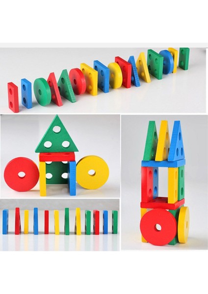 Ahşap Geometrik Şekilli Ahşap Vidalama Yerleştirme Oyunu Puzzle