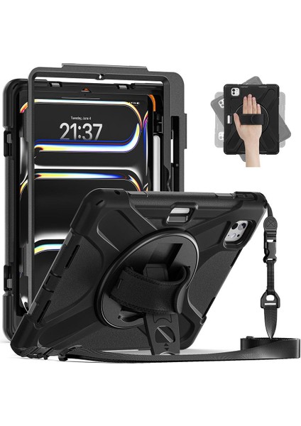 iPad Pro 11 M4 2024 Uyumlu Kılıf Askılı Standlı Kalem Bölmeli Defender Üstün Koruma Zırh Tank fiyatları