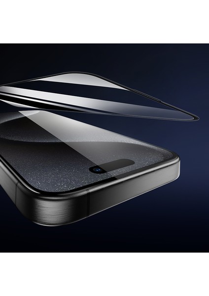 Apple iPhone 16 Pro Max Uyumlu Ahize Toz Önleyici Tam Kapatan Tamperli Ekran Koruyucu Kırılmaz Cam modelleri