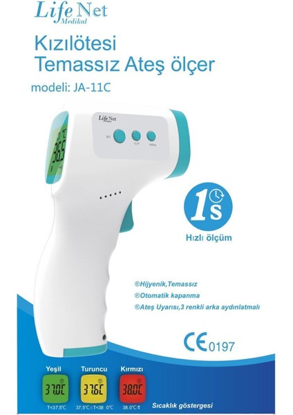 Life Net Medikal Temassız Dijital Ateş Ölçer Temassız Ateş Ölçer Life Net Medikal fırsatları