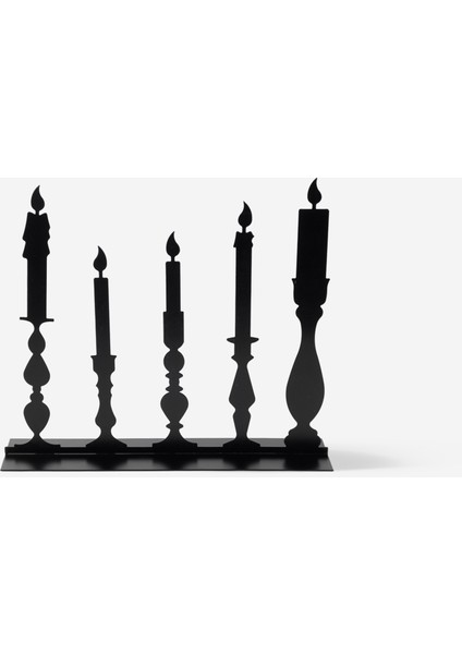 Metal Şamdan Figürlü Masaüstü Dekor - Şık Tasarım - Candle