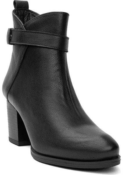Elit SRK86608-1 Kadın Hakiki Deri Topuklu Bot Siyah fiyatları
