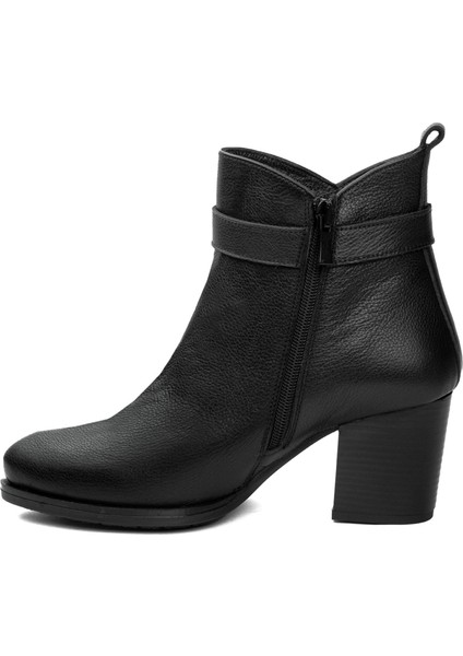 Elit SRK86608-1 Kadın Hakiki Deri Topuklu Bot Siyah modelleri