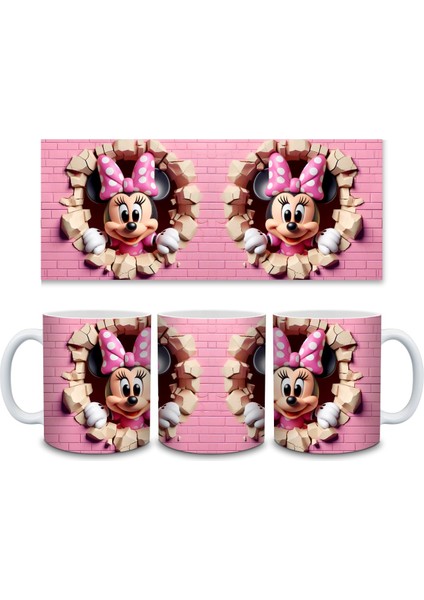 Minnie Mouse Baskılı Kupa Bardak, Minnie Fare Baskılı Kupa Bardak