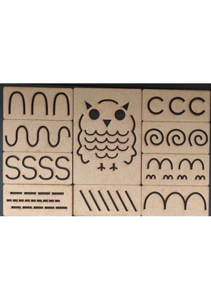 Tsd Dekorasyon 10 Parça El Kası Geliştirme Yazı Çizgi Egzerisiz Çalışmaları Plakaları