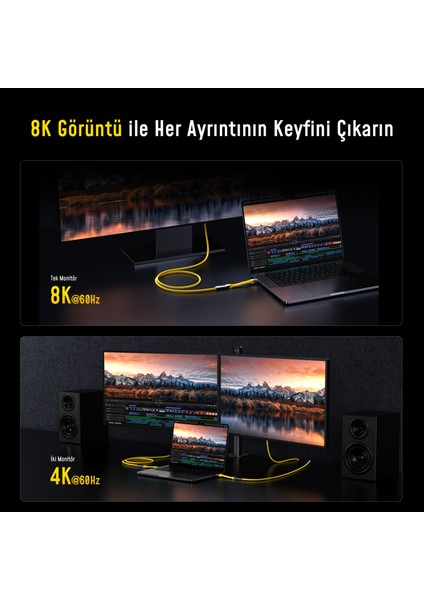 The Future 4-in-1 Type-C to Type-C 240W 40Gbps PD3.1 USB4 8K Süper Hızlı Şarj-Data Kablo Seti