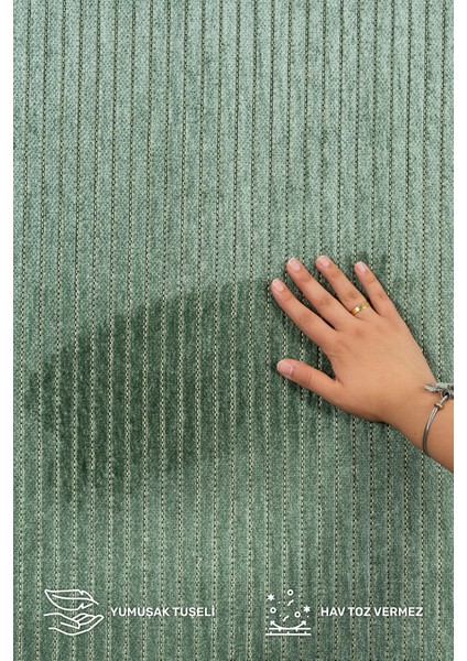 Ada Kaymaz Taban Yıkanabilir Dokuma Yeşil Kilim Yolluk modelleri