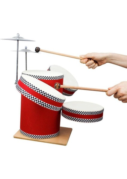 Standlı Ahşap ve Orjinal Deri Çocuk Bateri Seti Ahşap Davul Bateri fiyatları