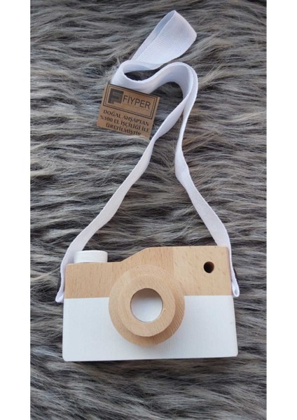 Ahşap Fotoğraf Makinesi - Beyaz modelleri