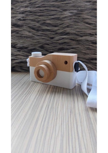 Ahşap Fotoğraf Makinesi - Beyaz fırsatları