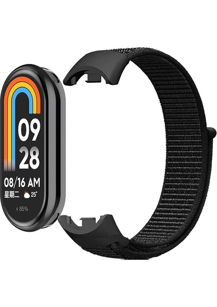 Xiaomi Mi Band 8 / 9 Uyumlu Spor Loop Kordon Hasır Örgü Kayış Cırt Cırtlı Velcro