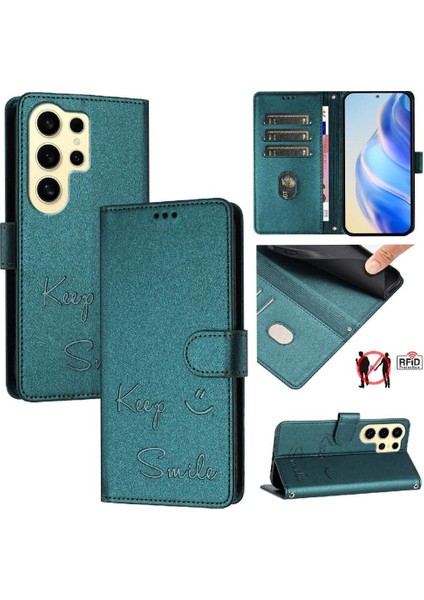 Samsung Galaxy S24 Ultra 5g Için Kılıf Kart Tutucu Cüzdan Kapak Çevirin Rfıd Pu (Yurt Dışından)