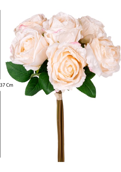 Yapay Çiçek Gül 6'lı Demet Krem 37 cm . fırsatları