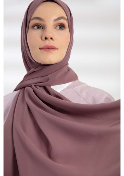 Şifon Leylak Vizon Şal modelleri