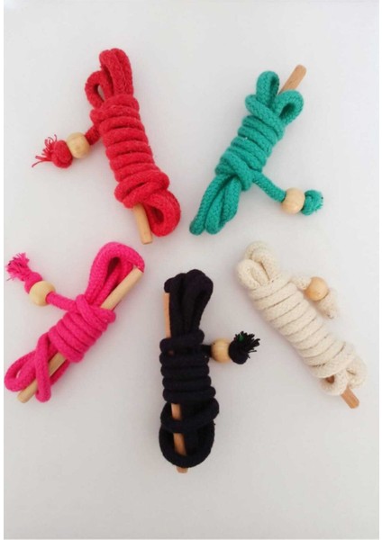 Montessori İp Geçir Oyunu Boncuklu İpi Bej