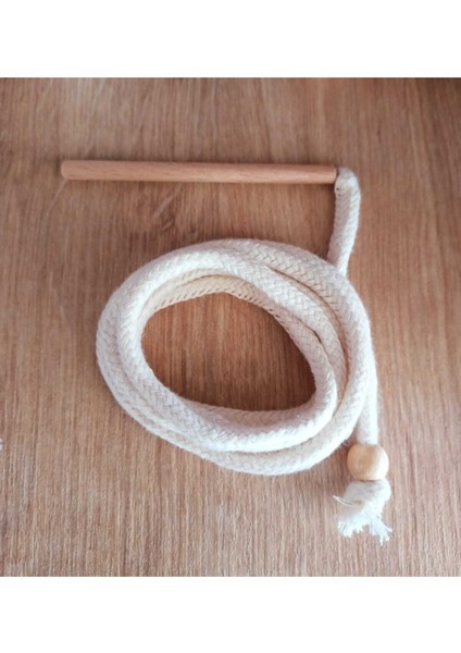 Montessori İp Geçir Oyunu Boncuklu İpi Bej modelleri