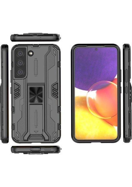 Halka Araba Dağı Kickstand Kılıf Samsung Galaxy S22 5g Askeri Sınıf (Yurt Dışından)
