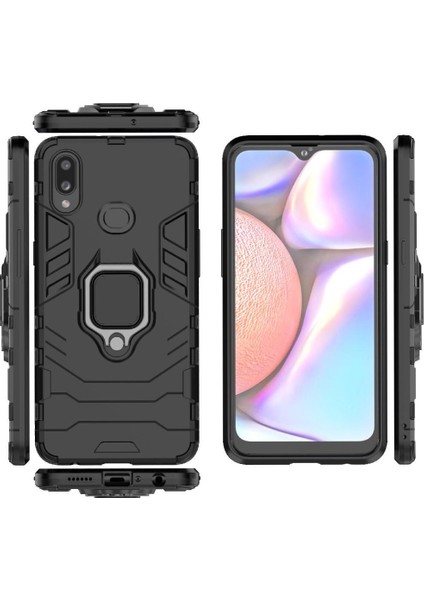 Halka Araba Dağı Kickstand Kılıf Samsung Galaxy A10S Kickstand Darbeye (Yurt Dışından)