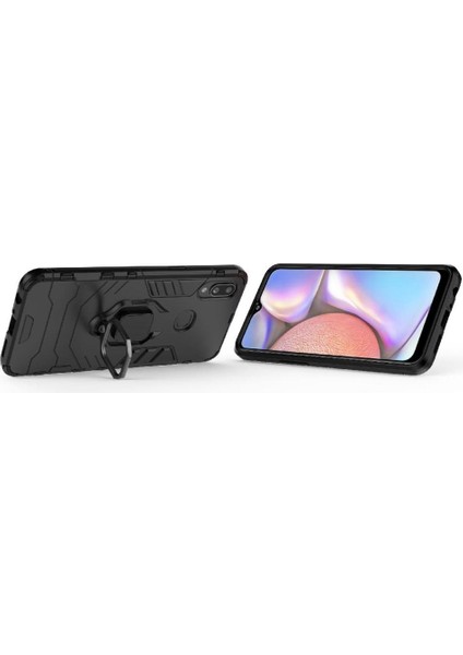 Halka Araba Dağı Kickstand Kılıf Samsung Galaxy A10S Kickstand Darbeye (Yurt Dışından)