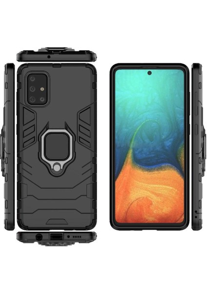 Halka Araba Dağı Kickstand Kılıf Samsung Galaxy A71 5g Darbeye Metal (Yurt Dışından)