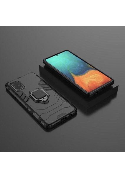 Halka Araba Dağı Kickstand Kılıf Samsung Galaxy A71 5g Darbeye Metal (Yurt Dışından) modelleri